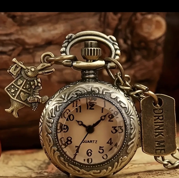 Jewelry | Alice In Wonderland White Rabbit Inspired Sm Pocket Watch New ...